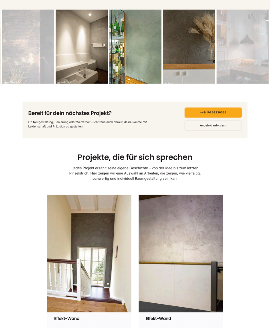 Webseite Schmidt Malerfachbetrieb