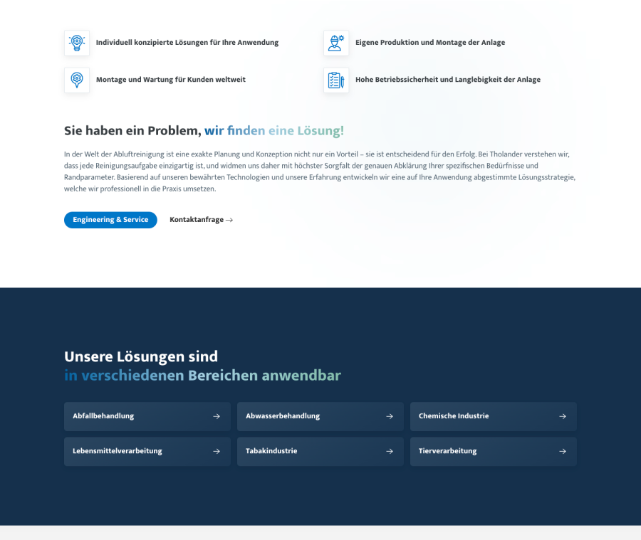 Webseite Tholander