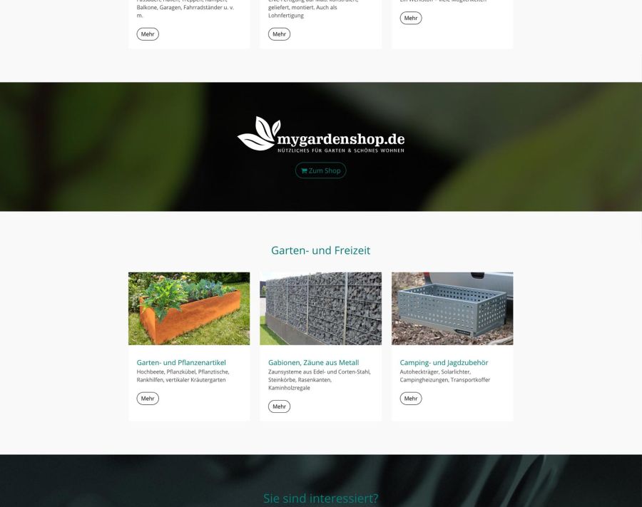 Webseite GEIGER Metallbau