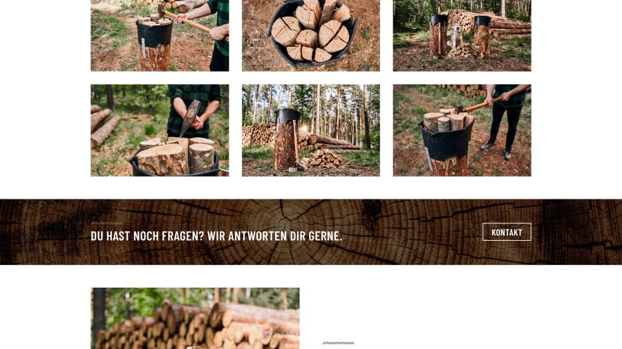 Webseite Holzhackmanschette