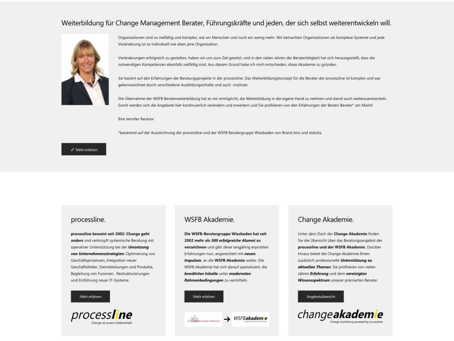 Webseite Change Akademie