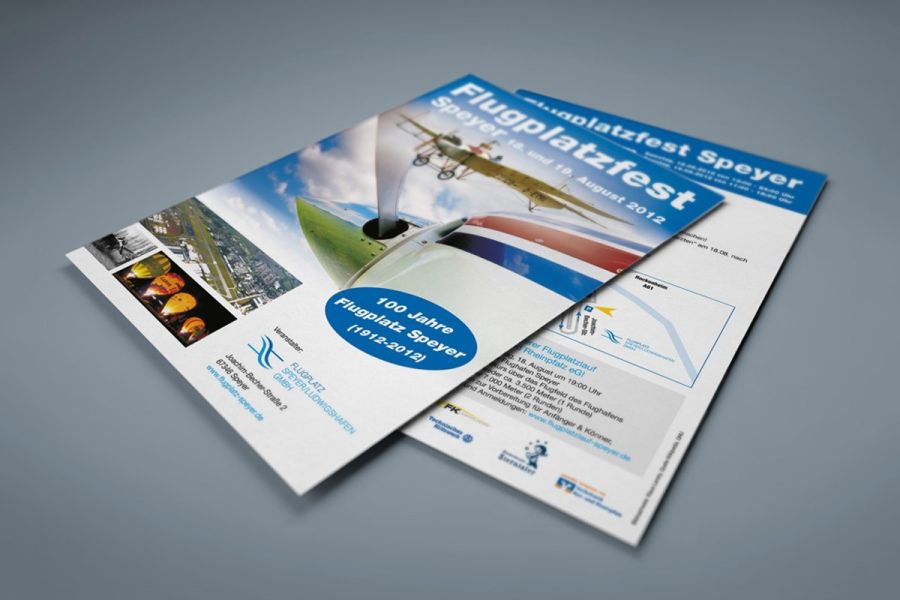 Print für Flugplatz Speyer Jubiläumsflyer