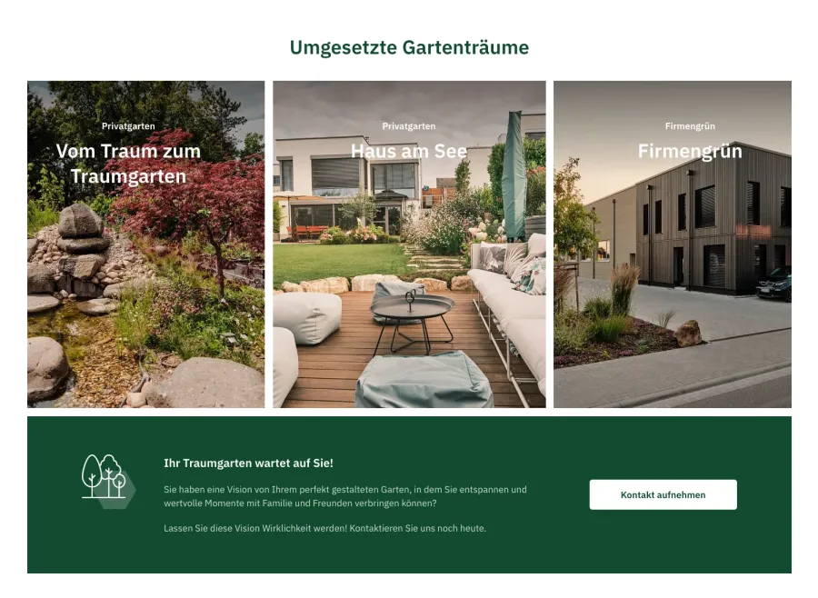 Webseite Gartengestaltung Germann