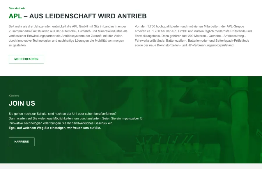Webseite APL