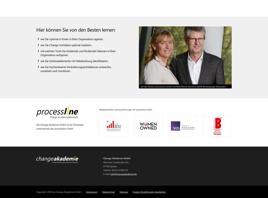Webseite Change Akademie