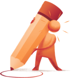Männchen mit Stift