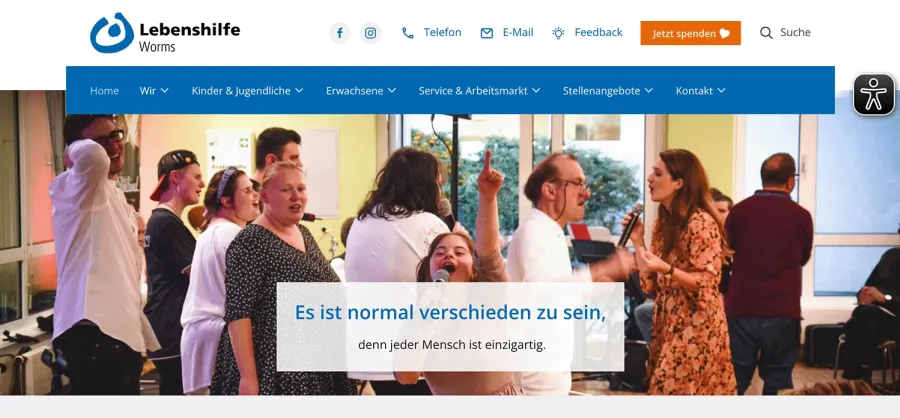 Webseite Lebenshilfe Worms