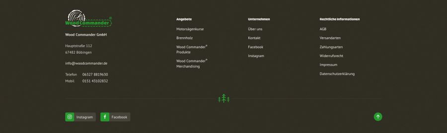 Webseite Wood Commander