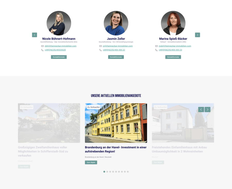 Webseite RheinNeckar Immobilien