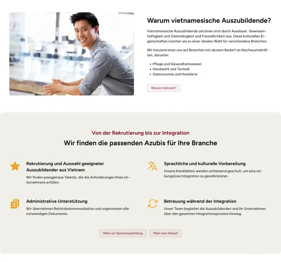 Webseite RH Asia Consulting
