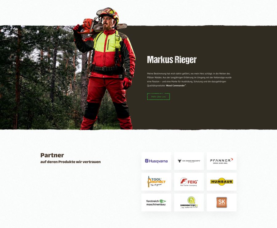 Webseite Wood Commander