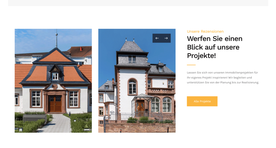 Webseite PadA Immobilien-Projektentwicklung