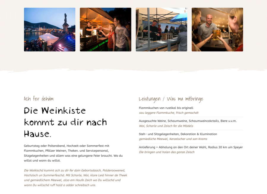 Webseite Zur Weinkiste
