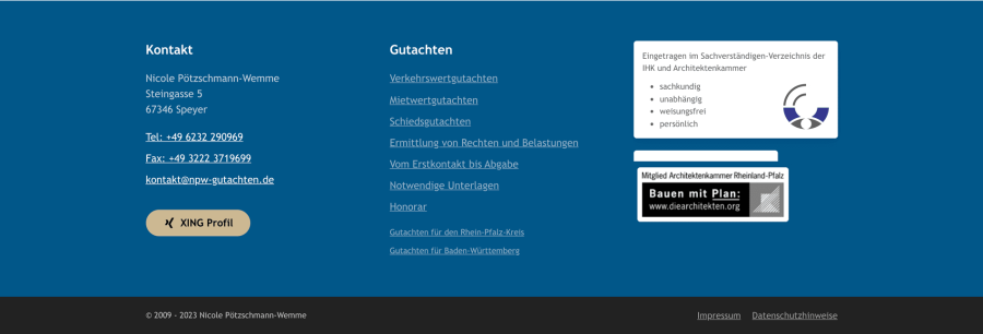 Webseite NPW-Gutachten