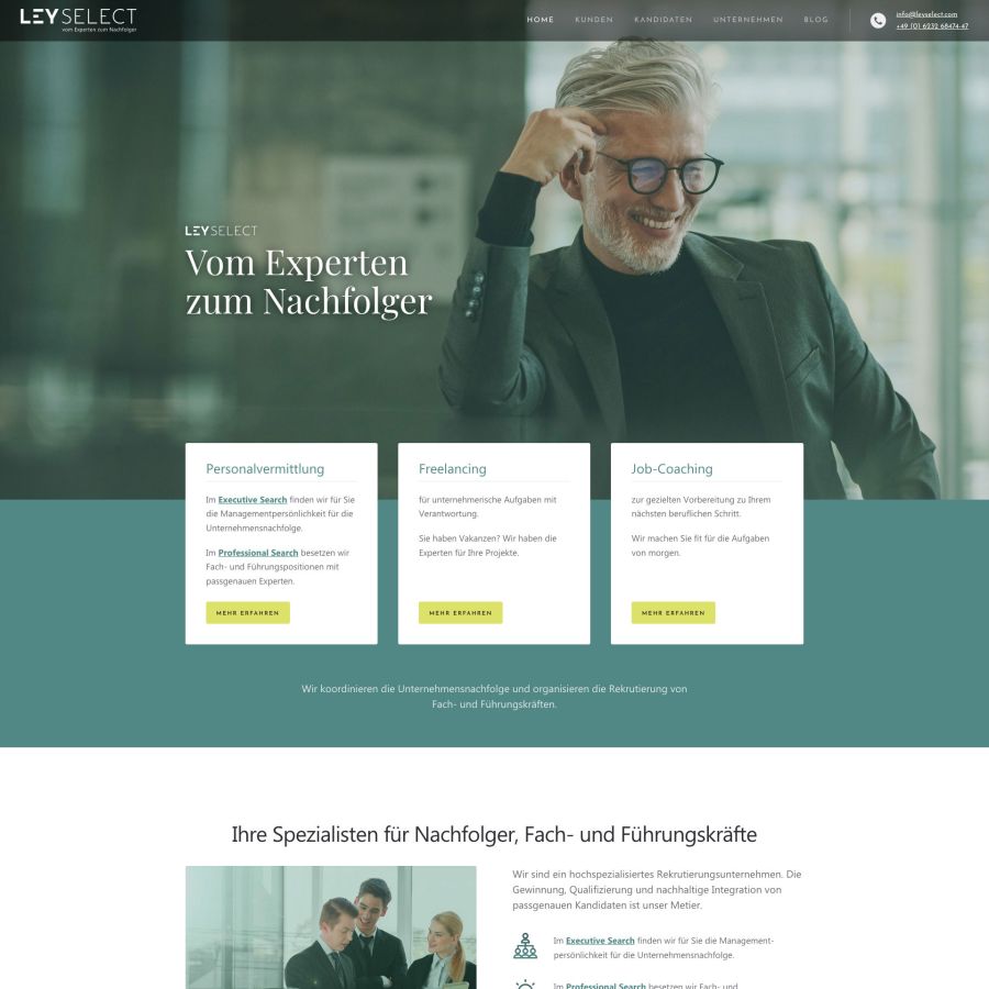 Webseite LeySelect