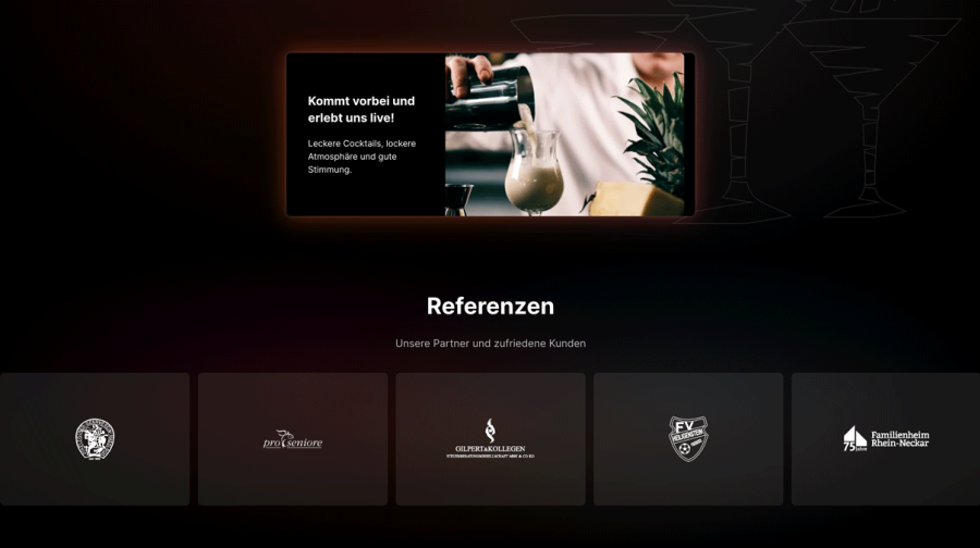 Webseite Die Cocktailbar