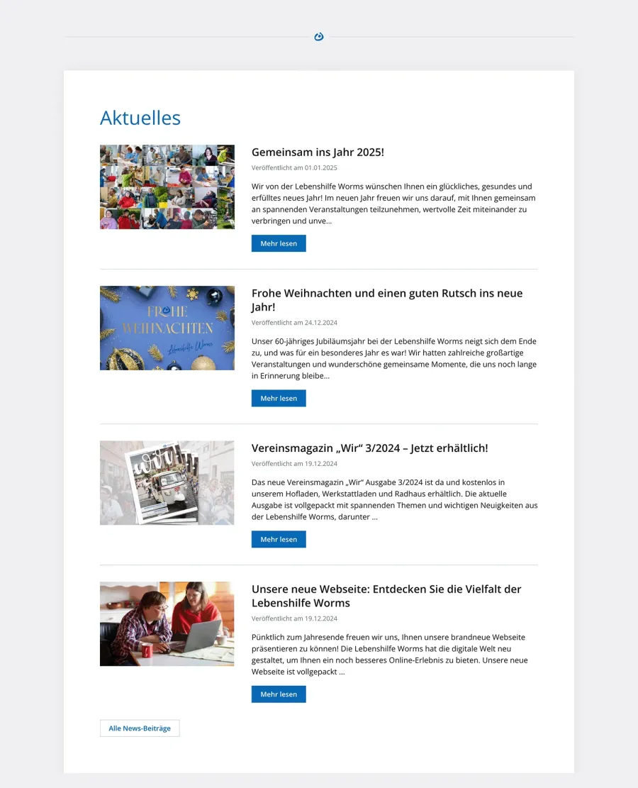 Webseite Lebenshilfe Worms