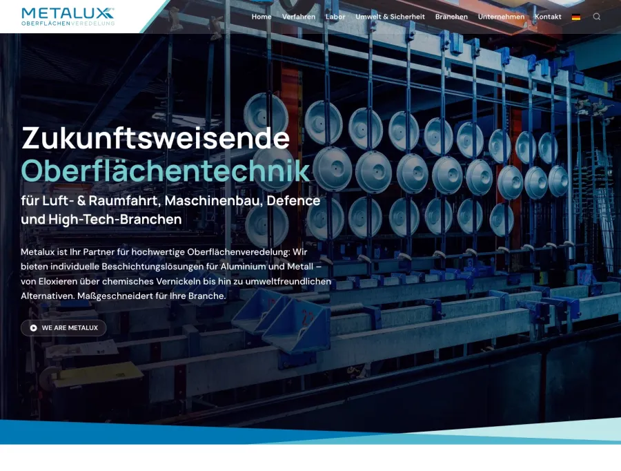 Webseite Metalux