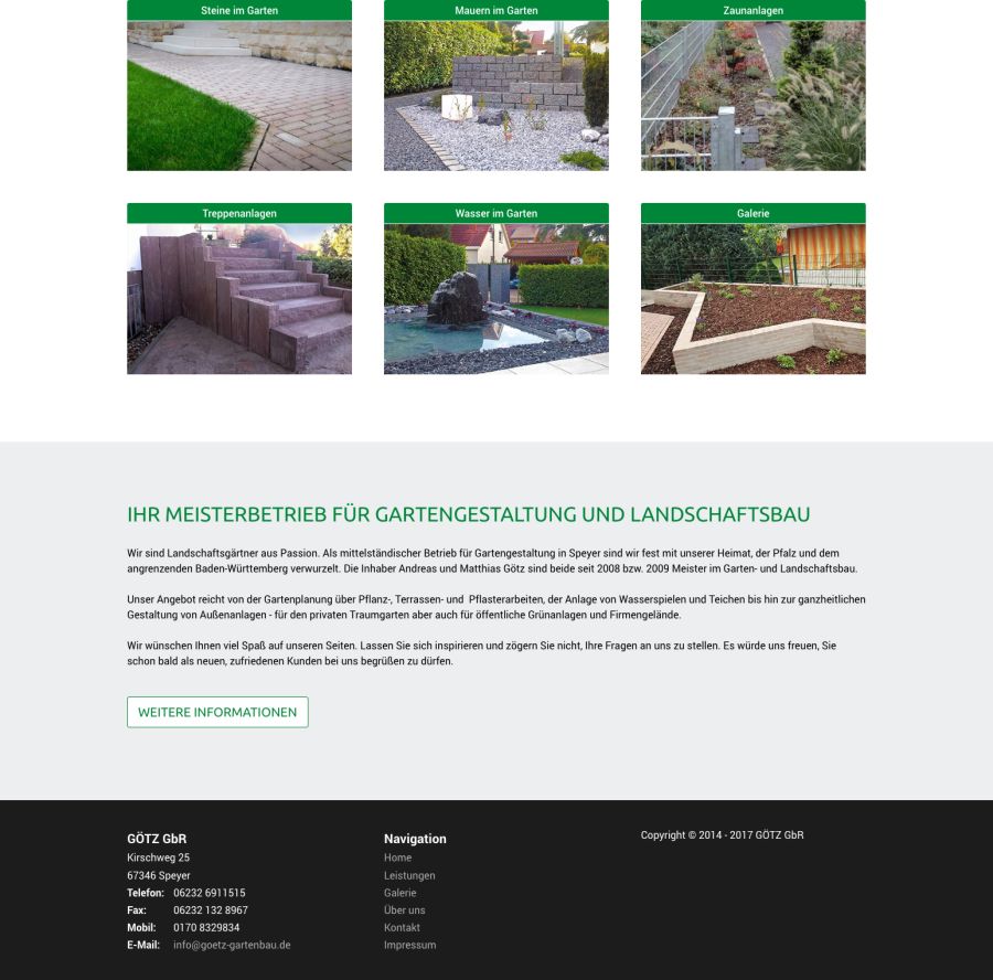 Webseite Götz Garten- und Landschaftsbau