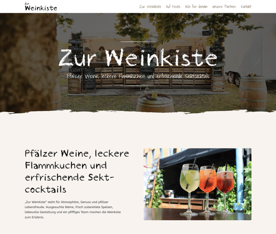Webseite Zur Weinkiste