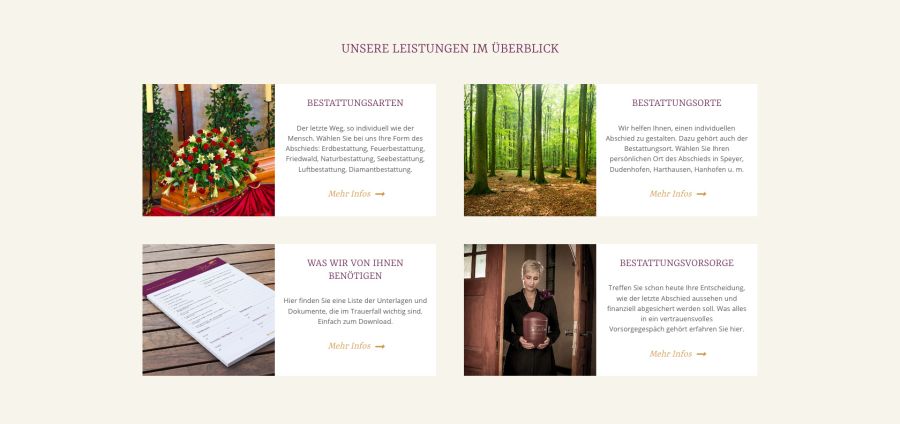 Webseite Bestattungen Zerf