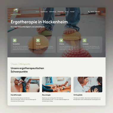 Webseite Ergotherapie Hockenheim