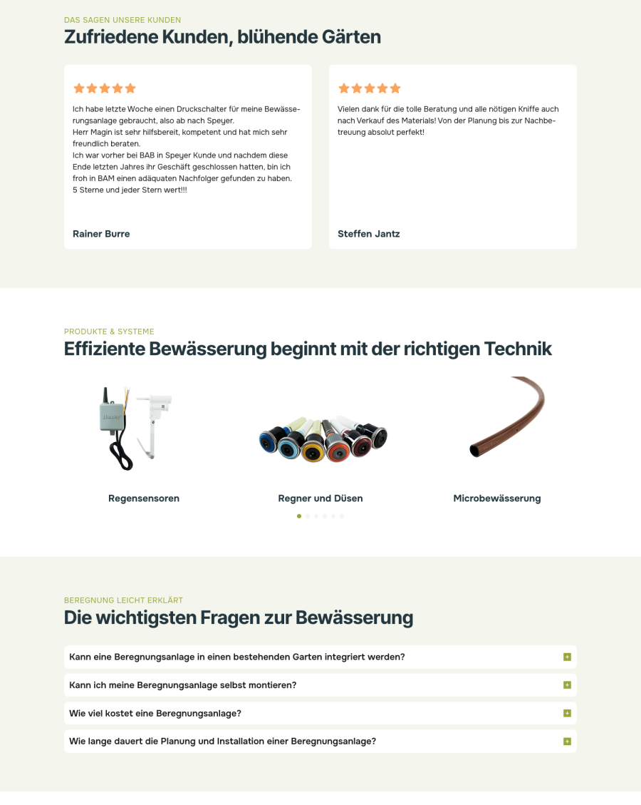 Webseite BAM Beregnungsanlagen