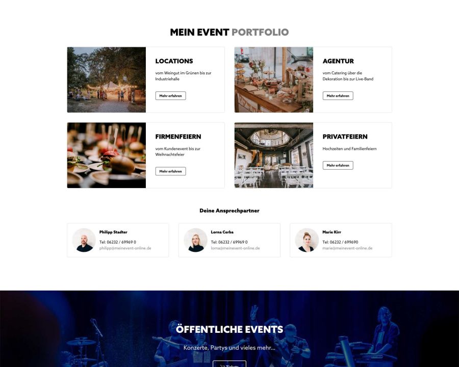 Webseite mein event