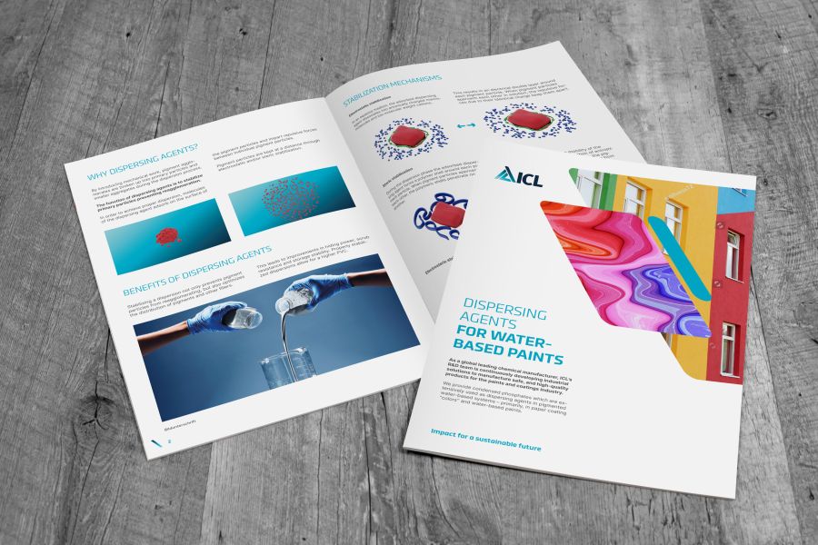 Print für ICL Produktbroschüre