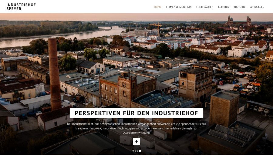 Webseite Industriehof Speyer
