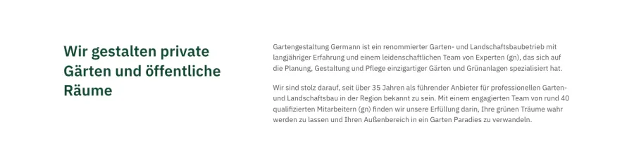 Webseite Gartengestaltung Germann