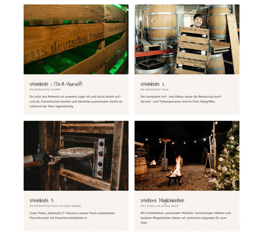 Webseite Zur Weinkiste