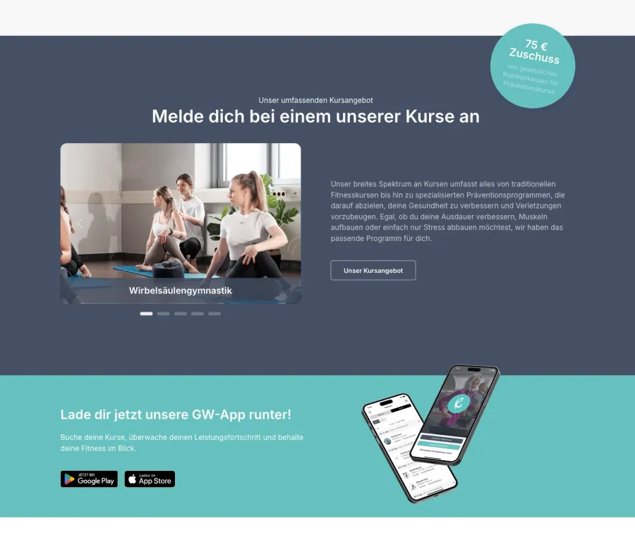 Webseite Gesundheitswerkstatt