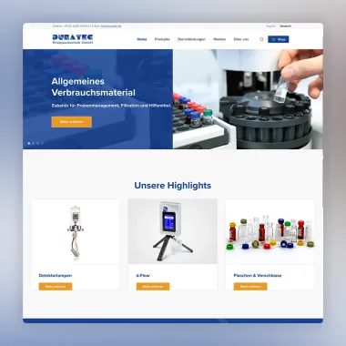 Webseite Duratec