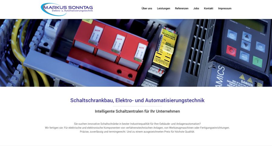 Webseite Markus Sonntag Schaltschrankbau