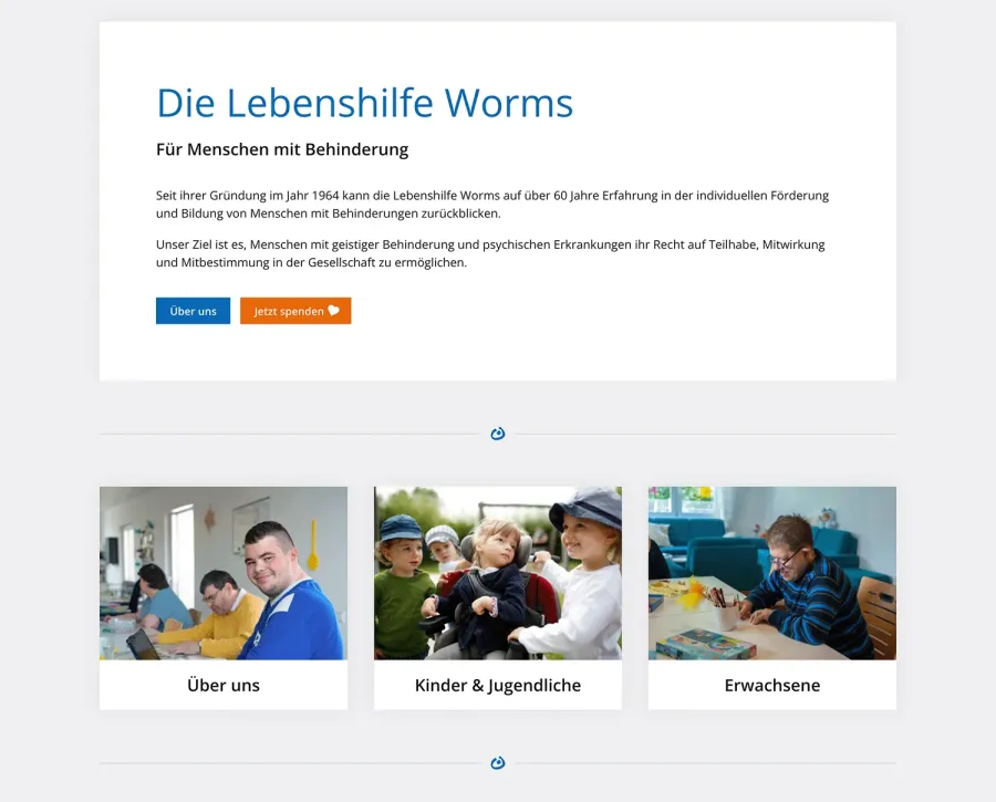 Webseite Lebenshilfe Worms