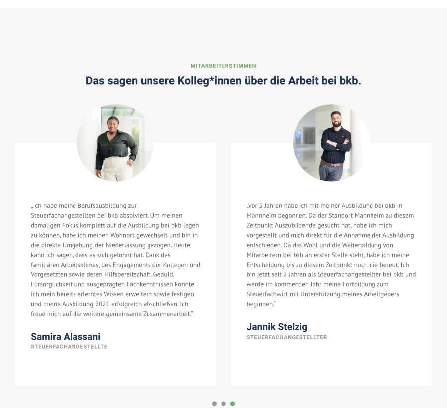 Webseite bkb GmbH