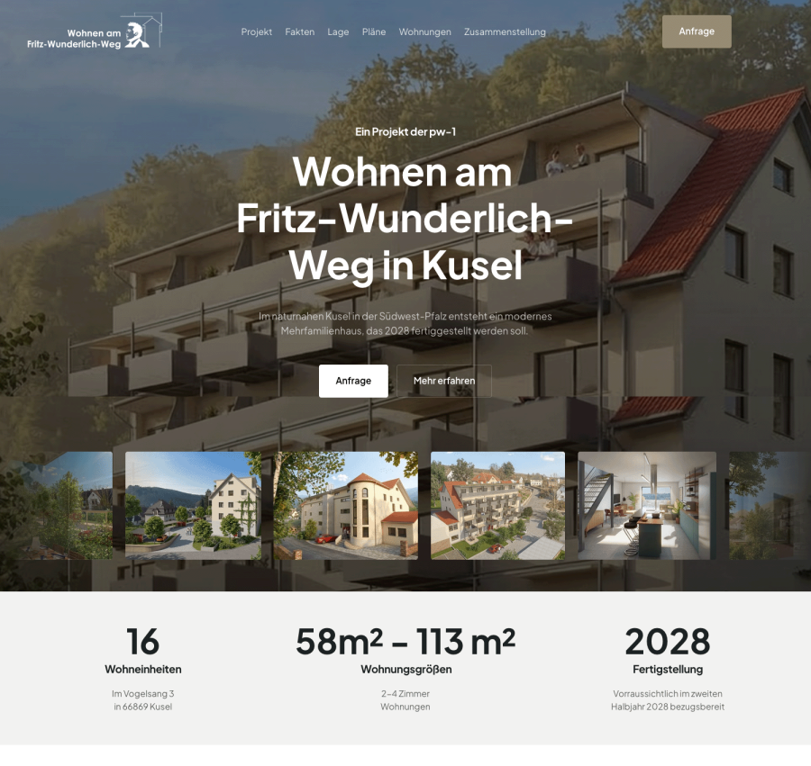 Webseite Wohnen-am-Fritz-Wunderlich-Weg
