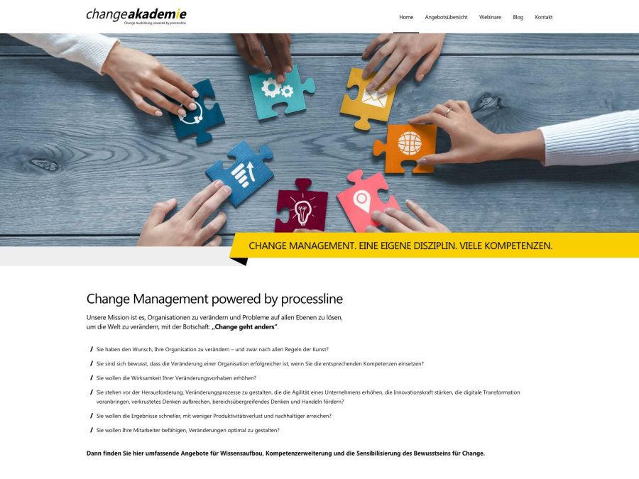 Webseite Change Akademie