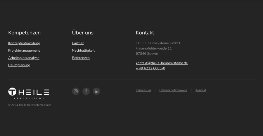 Webseite THEILE Bürosysteme