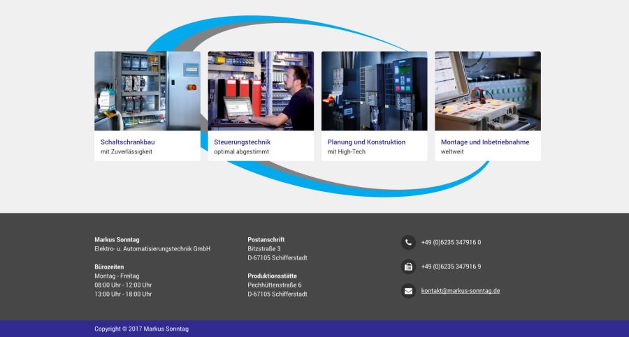 Webseite Markus Sonntag Schaltschrankbau