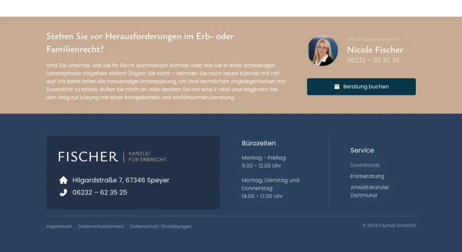 Webseite Fischer Erbrecht