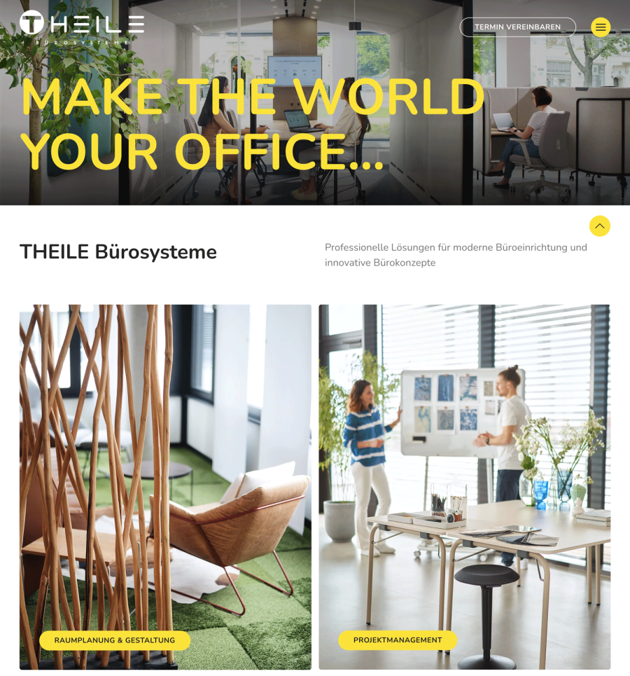 Webseite THEILE Bürosysteme