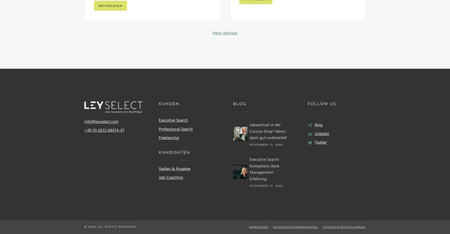 Webseite LeySelect