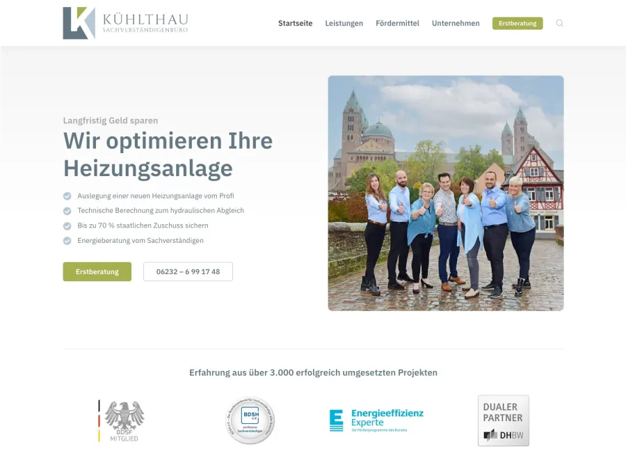 Webseite Kühlthau