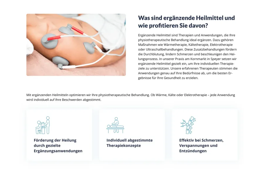 Webseite Physiotherapie Zimmermann