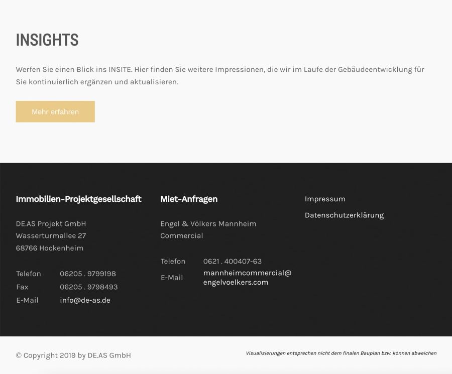 Webseite INSITE Mannheim