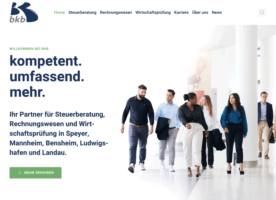 Webseite bkb GmbH