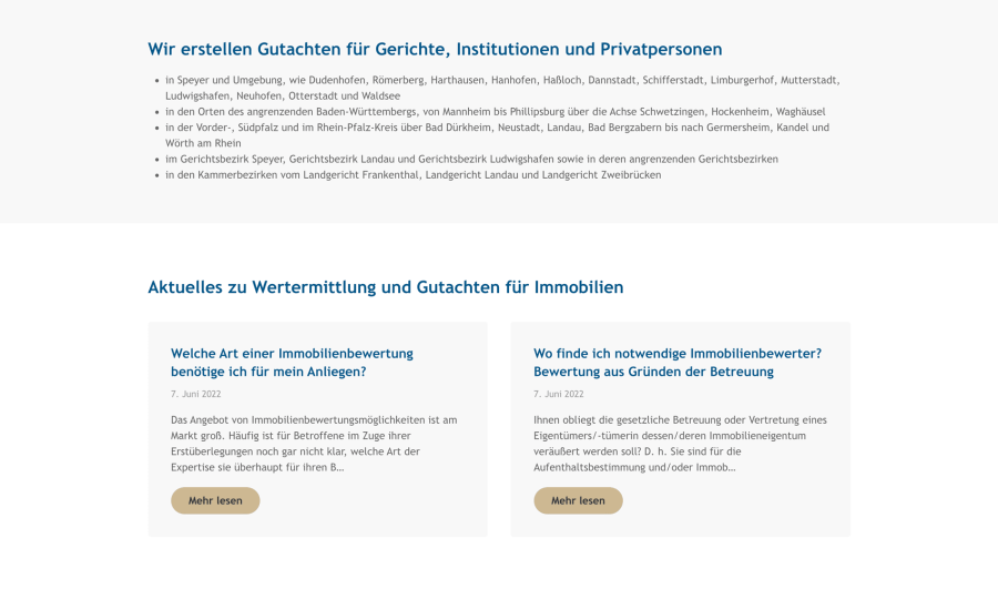 Webseite NPW-Gutachten