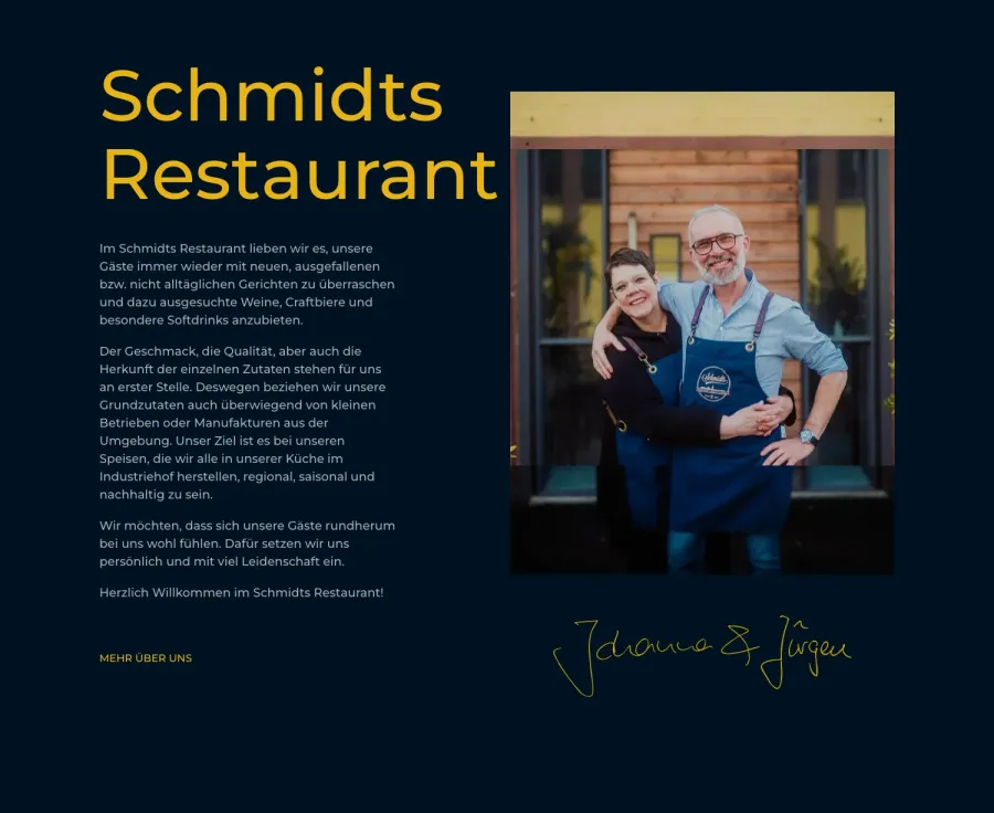 Webseite Schmidts Restaurant